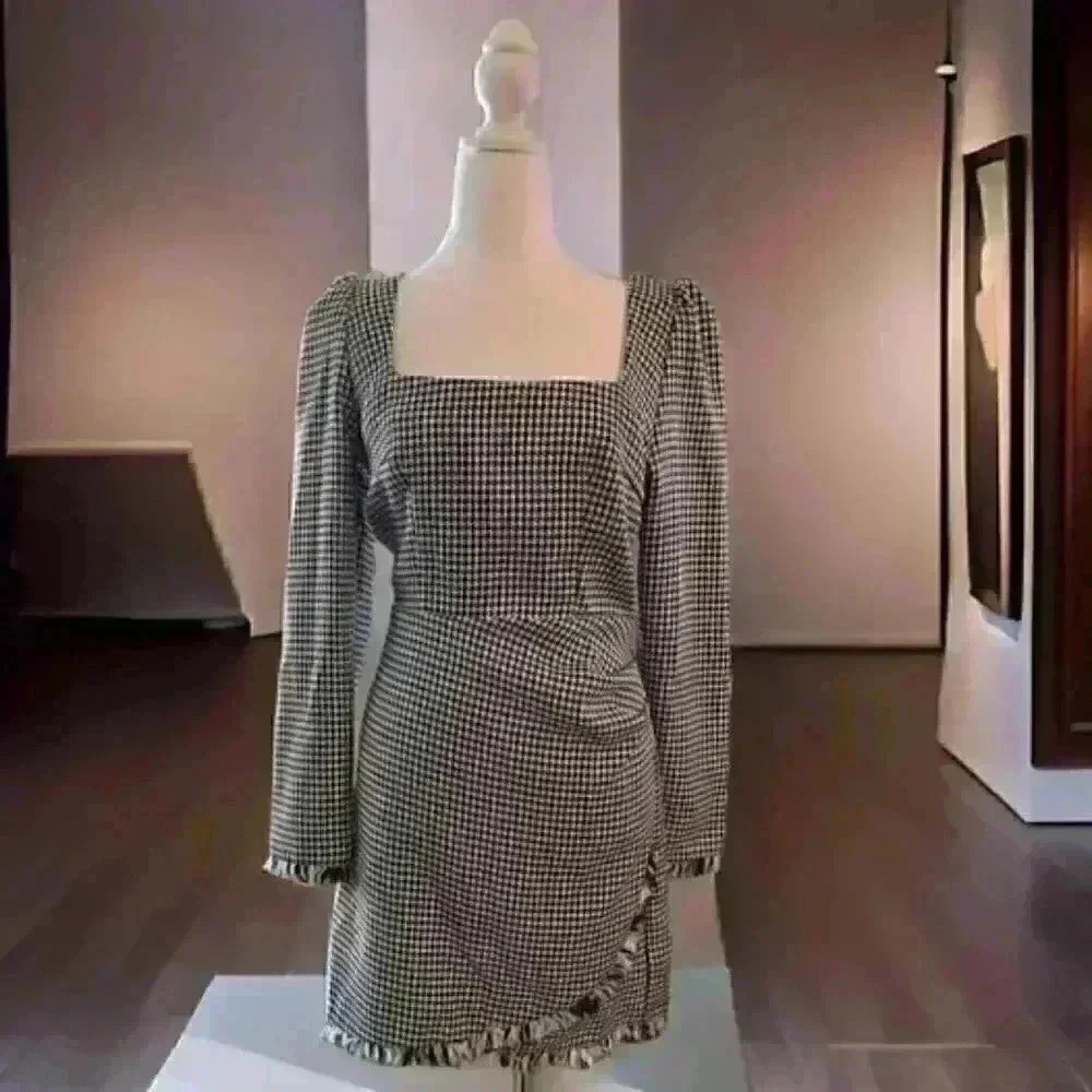 Black and White Checkered Dress